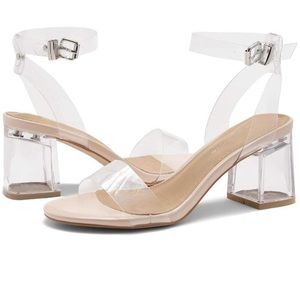 Shoeland clear nude heels